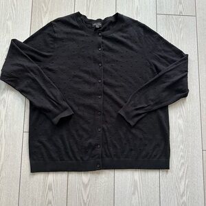 Women's Lord & Taylor Black Button-Up Cardigan Size 2x